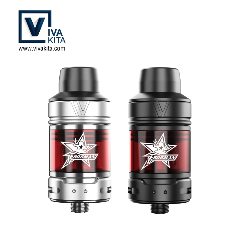 

E cigarette FROGMAN tank atomizer 2.0/5.0ML vaporizer 0.15/0.4ohm optional Resistance rda tank Top fill and bottom airflow