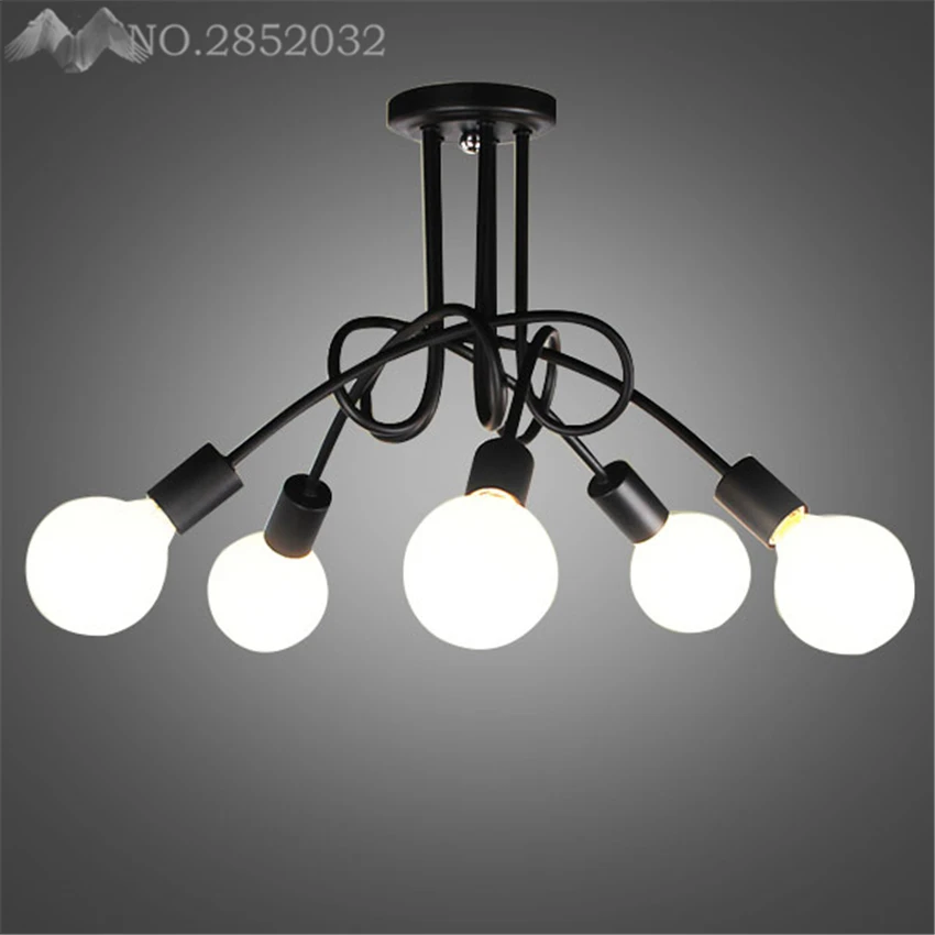 

(LFH) Ceiling Lights Vintage Lamps Living Room Iluminacion Ceiling Light Wrought Iron Luminaria E27 Bulb Home Lighting Fixtures