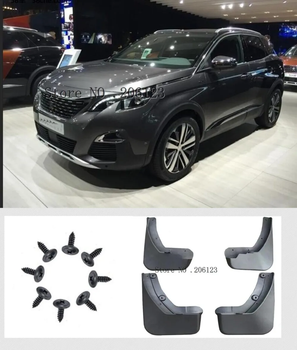 

4Pcs OE Styled Car Front Rear Mud Flap Mudguards Mudflaps Splash Guards Fender For Peugeot 3008 GT 3008GT 2017 2018 Accessories