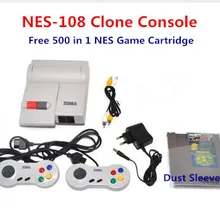 Для консоли NES-108 клон включает два контроллера, бесплатно 500 в 1 для игрового картриджа NES