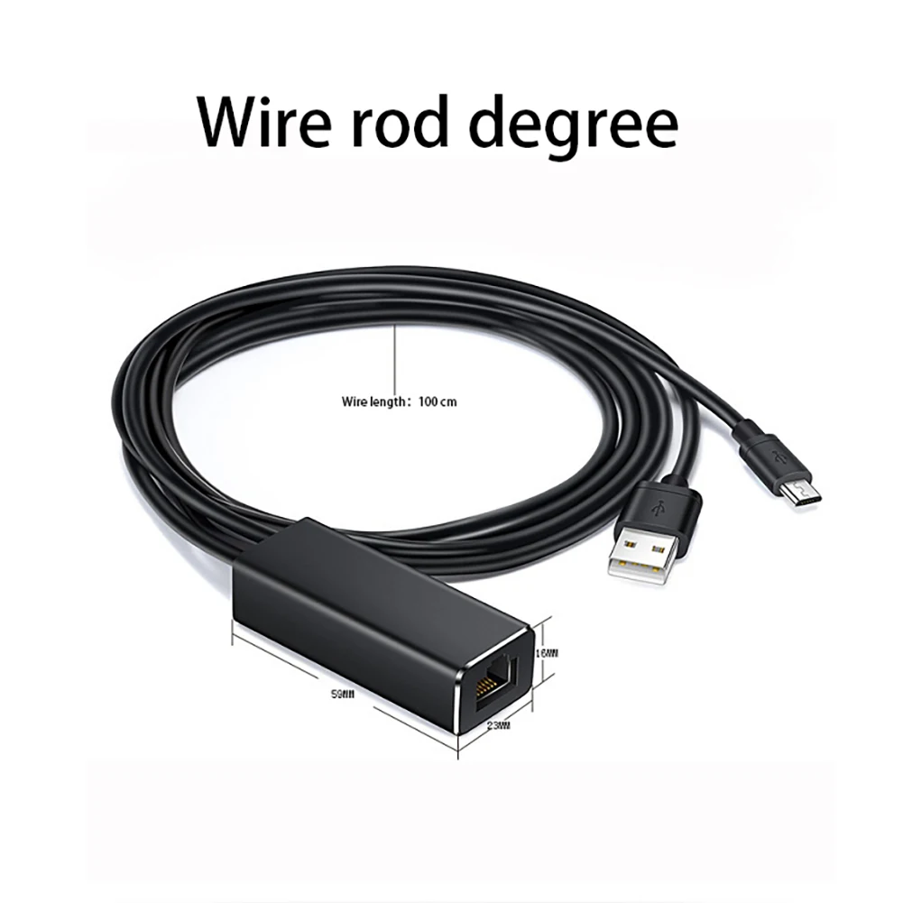 

Ethernet Adapter USB 2.0 To RJ45 for Google for Ultra Audio TV Stick Micro USB Network Card for Fire TV Stick