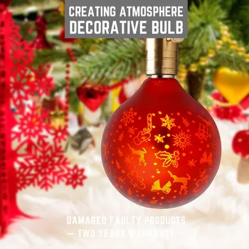 

3D LED Holiday Bulb 85-265V 3-6W E27 LED lamp Creative Comic Lights Cafe Bar Wedding Party Holiday Christmas Decor