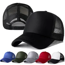 Casquette unisexe, 1 pièce, casquette de Baseball en maille unie, décontractée, ajustable, pour femmes et hommes, Hip Hop, camionneur, Streetwear, chapeau de papa