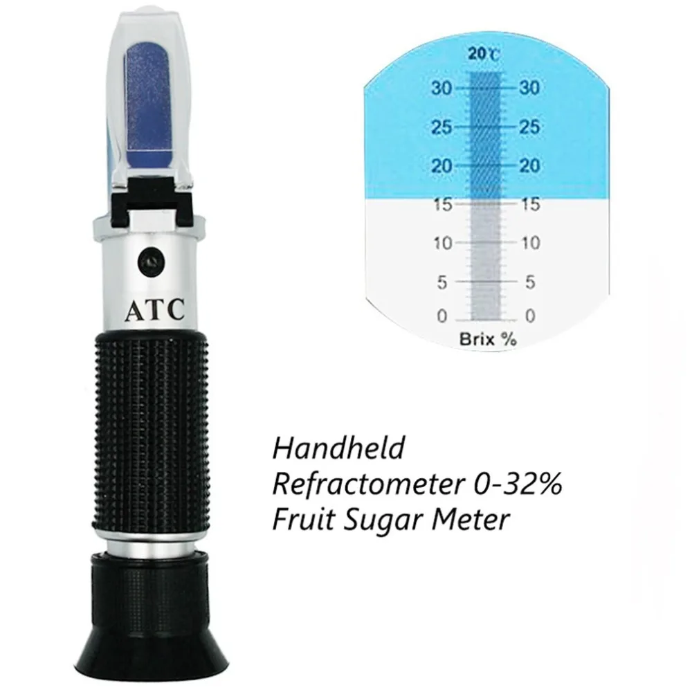 Ручной рефрактометр Брикса измеритель фруктоза измеритель сахара тестер Измеритель сахара содержание сахара 0-32% анализатор