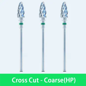 

3pcs Dental Lab Hanpiece Burs Cutter - Cross Cut Coarse Grit - HP 2.35mm Shank Diameter - 701673