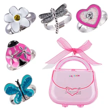 

MINIHOPE Rings for Little Girls Colorful Cute Unicorn Butterfly Rings for Kids Made of Polymer Clay Children's Jewelry