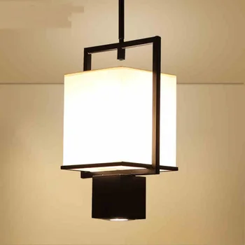 

Chinese style E27 pendant light bar restaurants modern minimalist iron bedroom study teahouse single head pendant lamps ZA92116