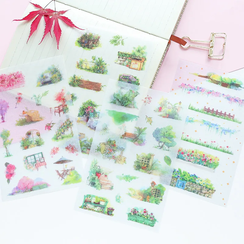 

6 pcs/pack Secret Garden Bullet Journal Decorative Stationery Stickers Scrapbooking DIY Diary Album Stick Label