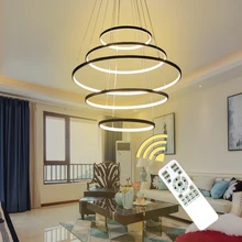 New Circle Rings Modern LED Chandelier Lights For Living Room Bedroom 5 4 3 2 Tiers Fashion Led Chandelier Home Lighting Fixture