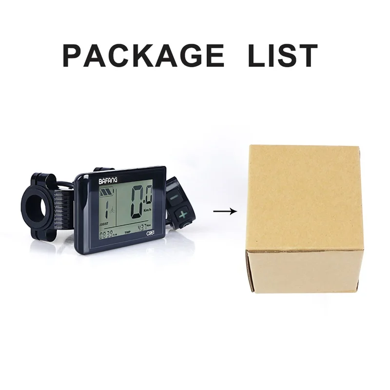 Sale E-bike Bafang LCD C961 Display Computer Ebike Conversion Kits For 24V 36V 48V 250W 350W 500W 750W Mid Hub Motor Accessories 5