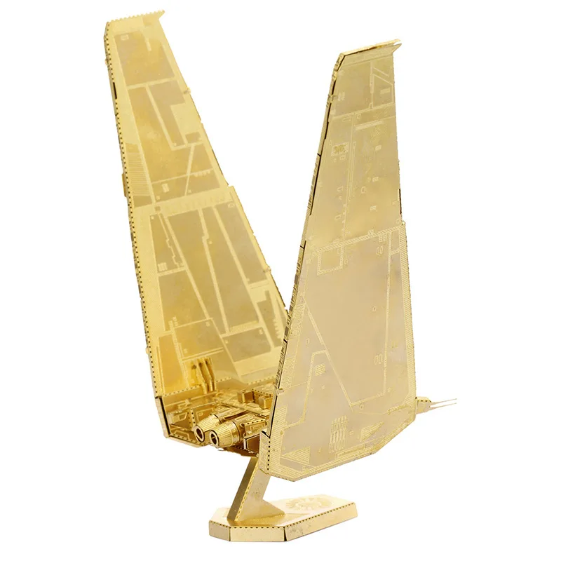 Gold Kelo shuttle model laser cutting 3D puzzle DIY metalic spacecraft jigsaw free shipping Star war