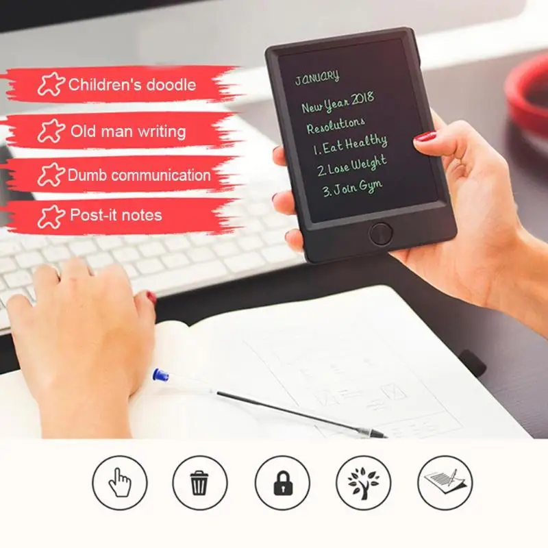 Мини " ЖК-электронный планшет для письма, цифровой графический блокнот для рукописного ввода, панель для детского образования/записи по расписанию