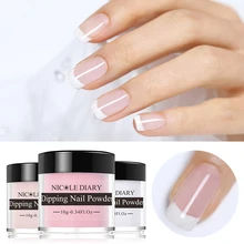 NICOLE дневник Dip порошок для ногтей 10 мл градиент французский блеск без лампы лечение База Топ активатор лак жидкость набор украшения