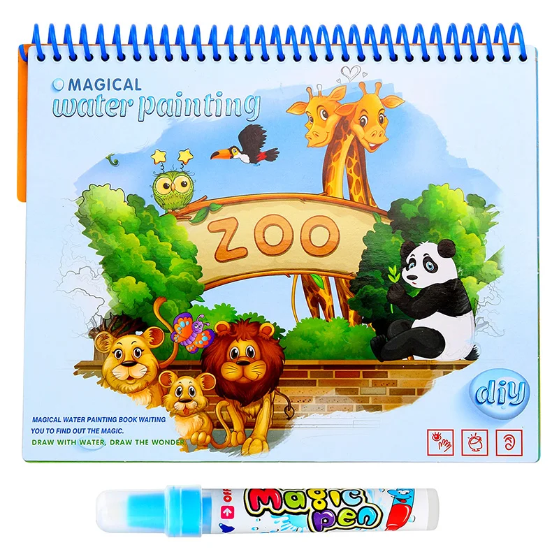 Magic Water Drawing Book Reusable Coloring Books Doodle With Magic Pen Cartoon Painting Drawing Board For Kids Education Toys Magic Water Drawing Book Reusable Coloring Books Doodle With Magic Pen Cartoon Painting Drawing Board For Kids Education Toys