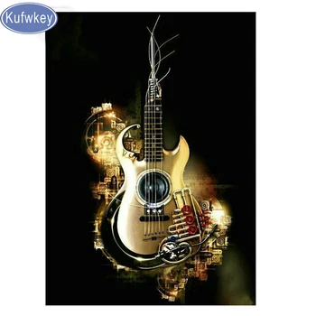 

Diamond Embroidery guitar music,5D diy Diamond Painting Cross Stitch,Full square rhinestone Mosaic diamond pattern,3d home decor
