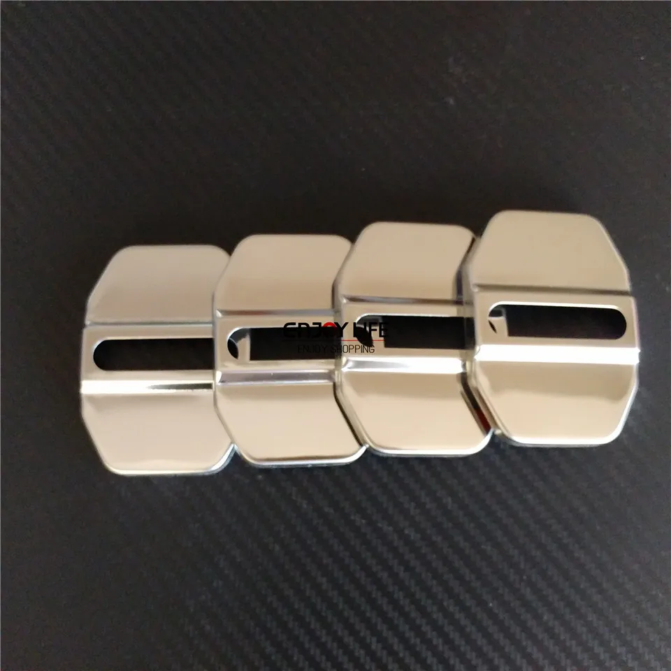 

4pcs Stainless Steel Car Door Lock Buckle Striker Cover Sticker For Benz C Class W204 C180 C200 C230 C250 C280 C300 2008-2014