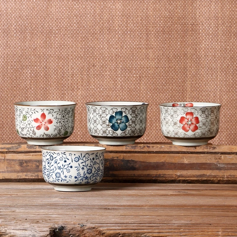 

Porcelain Bowl Soup Rice Noodle 4.25'' Food Container Korean Style 4 Pattern Designs Creative Dinnerware Tableware Kitchen Bowl