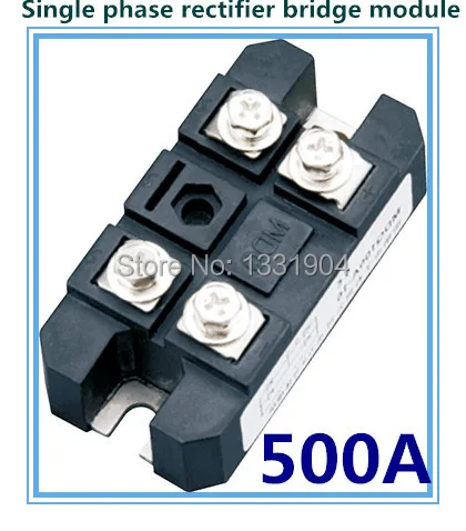 

free shipping 500A Single phase Bridge Rectifier Module MDQ 500 welding type used for DC and rectifying power supply