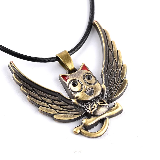 Fairy Tail Bronze Alloy Owl Necklace Chain
