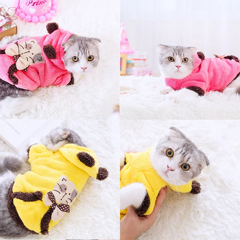 Hoopet Cat Clothes Pets Comfortable Mascots Soft Hoodie Chihuahua Warm Cute Dog Coat Clothes for Cats Animals Hoopet Cat Clothes Pets Comfortable Mascots Soft Hoodie Chihuahua Warm Cute Dog Coat Clothes for Cats Animals
