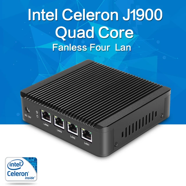 Best Offers Fanless Mini PC J1900 Quadcore 4*LAN Intel Gigabit