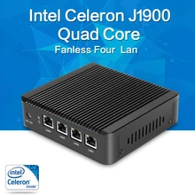 Nuc kein lüfter mini pc j1900 quad core 4 lan windows 7/8/8,1/10 HTPC HD Graphics 150 Mt Wifi TV Box VGA 4 RJ-45 computer büro