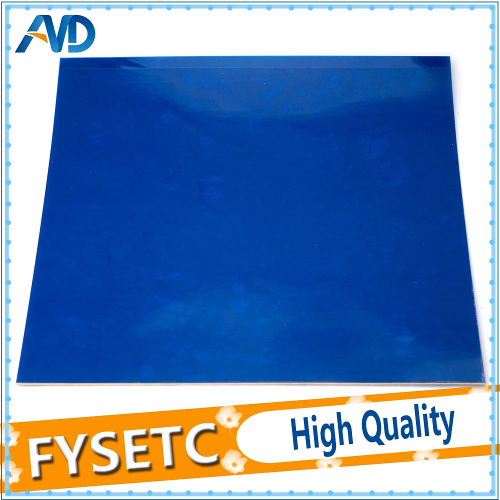 

1pc 300*300mm Cold PEI Frosted Blue 3D Pring Build Surface Polyetherimide Cold PEI Sheet With 3M 468MP Adhesive 0.3mm Thickness