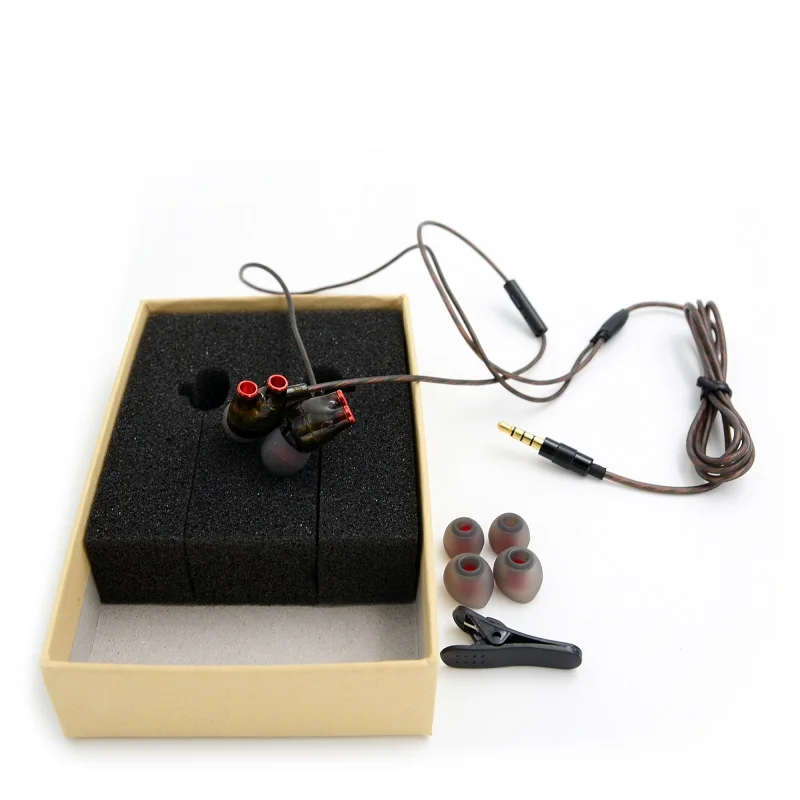 YTOM in ear earphone for phone dual driver clear bass Sport headphones 3 5mm Jack Headset Hands Free with Mic Music hifi earbuds