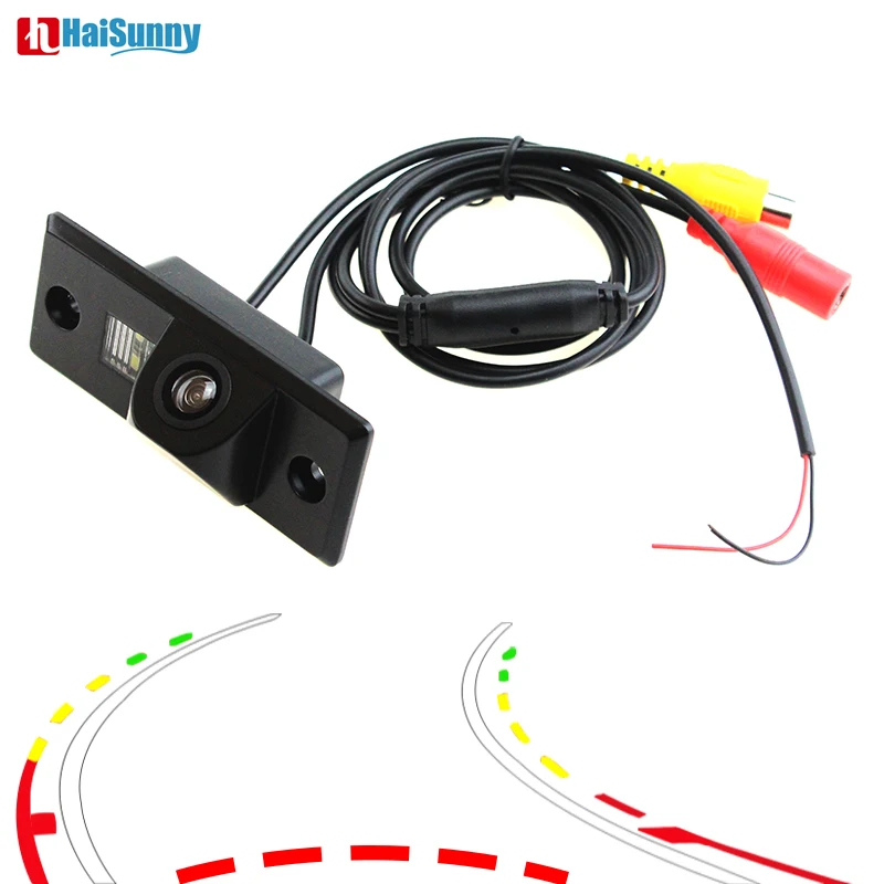 

Night Vision Car Rear View Backup Reverse Parking Camera Dynamic Line for V W Passat B5 MK5 T ouareg Polo Sedan Tiguan Wide View