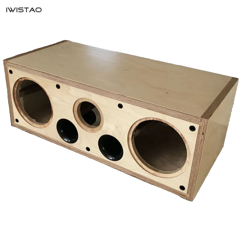IWISTAO 4-inch Double Bass plus Treble Center Speaker Empty Enclosure 5.1 Home theater 12L HIFI Audio DIY