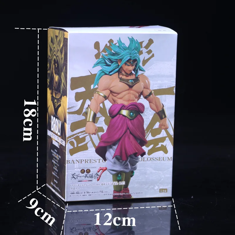 Real Boxed Dragon Ball Z Broli Broly Супер Saiyan стоящая версия ПВХ фигурка DBZ Goku Fighting Коллекционная модель 22 см - Цвет: Real Boxed