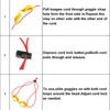 2 Pieces Strong Rubber Universal Swimming Goggles Swim Glasses/Dive Mask Elastic Strap & Cord Lock Stopper 5