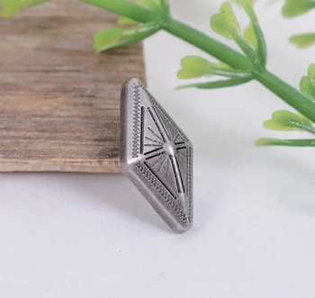 

16*8mm Silver DIAMOND SHAPED Rivet Studs Snap DIY Leathercraft Conchos Decor