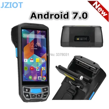 

Low price android handheld pda with 2g 3g 4g barcode scanner nfc card reader 58mm receipts printer and SDK