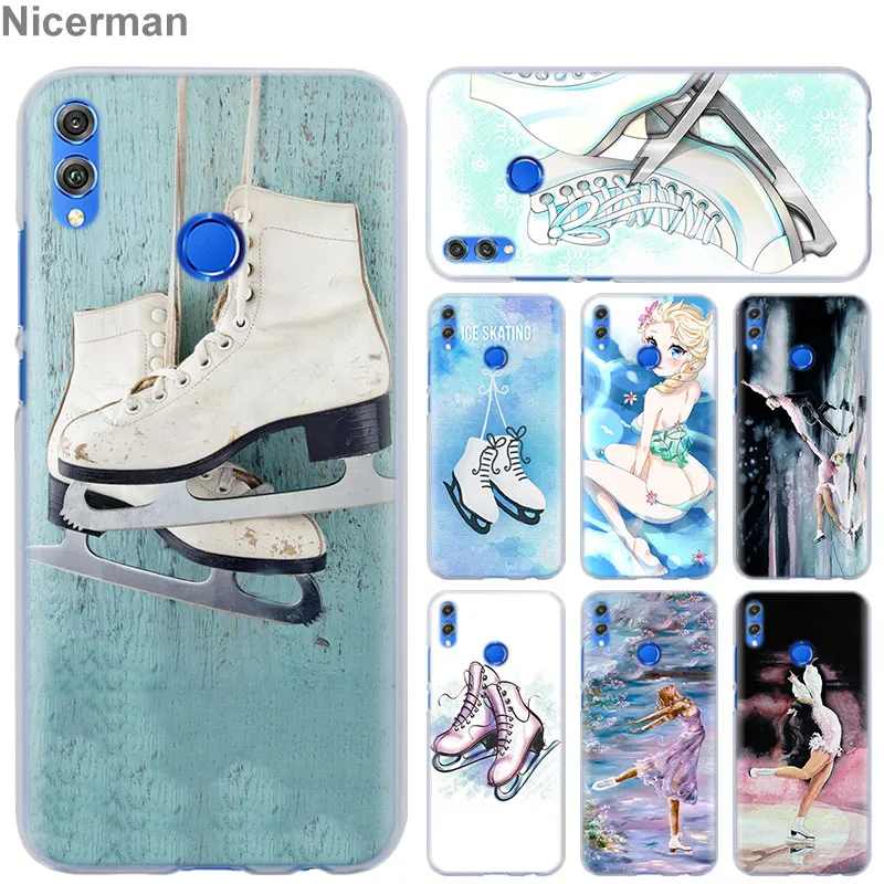 

Go ice skating Figure Skates Phone Case for Huawei Honor 9 10 Lite 20i 8X 8A Pro 8C 8S Honor Play Y7 Y9 2019 Cover Case Coque
