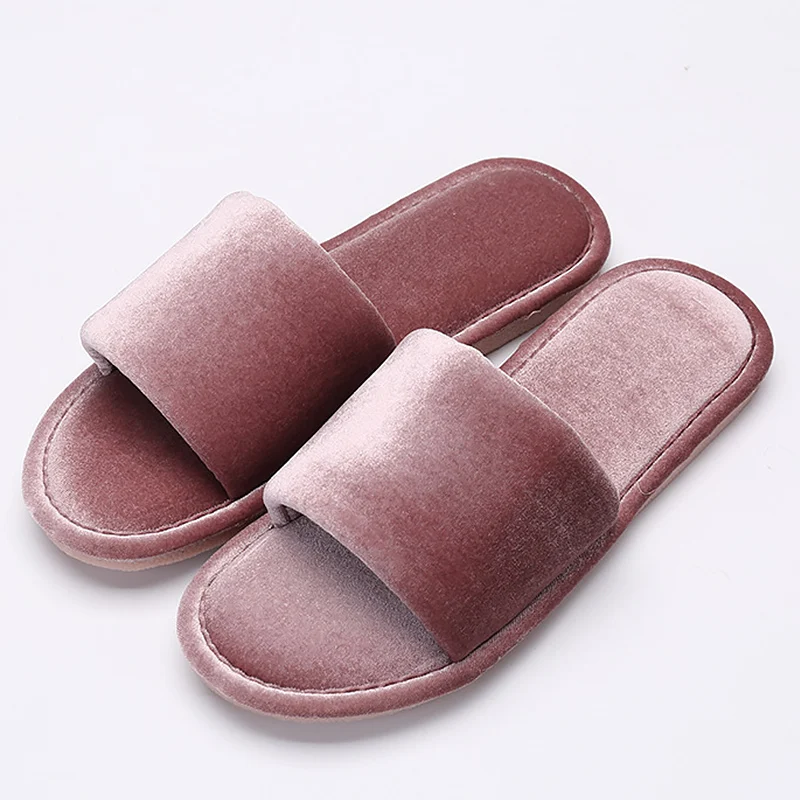 

Women's Shoes Spring/Autumn Plus Size 43-45 Short Plush Beautiful Fur Slippers Indoor Suede Non Slip Flat Shoes Woman