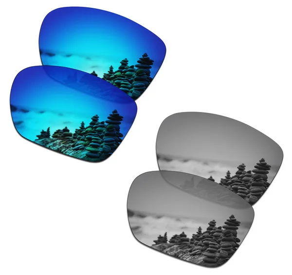 2 Pairs SmartVLT, 2 пары поляризованных солнцезащитных очков, Сменные линзы для солнцезащитных очков, солнцезащитные очки для Окли Twoface XL Ice Blue и Silver titanium - Цвет линз: 2 Pairs