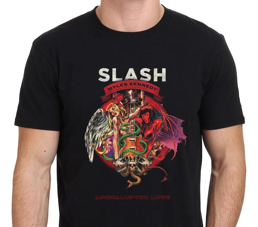 Slash подвиг. Майлс Кеннеди и заговорщиков Apocalyptic любовь футболка: S-XXL | Мужская