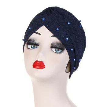 

Best Color Scarf Hat Forehead Crossing Nail Bead Gold Fold Set Head Muslim dress Rendering Cap hijab caps headscarf