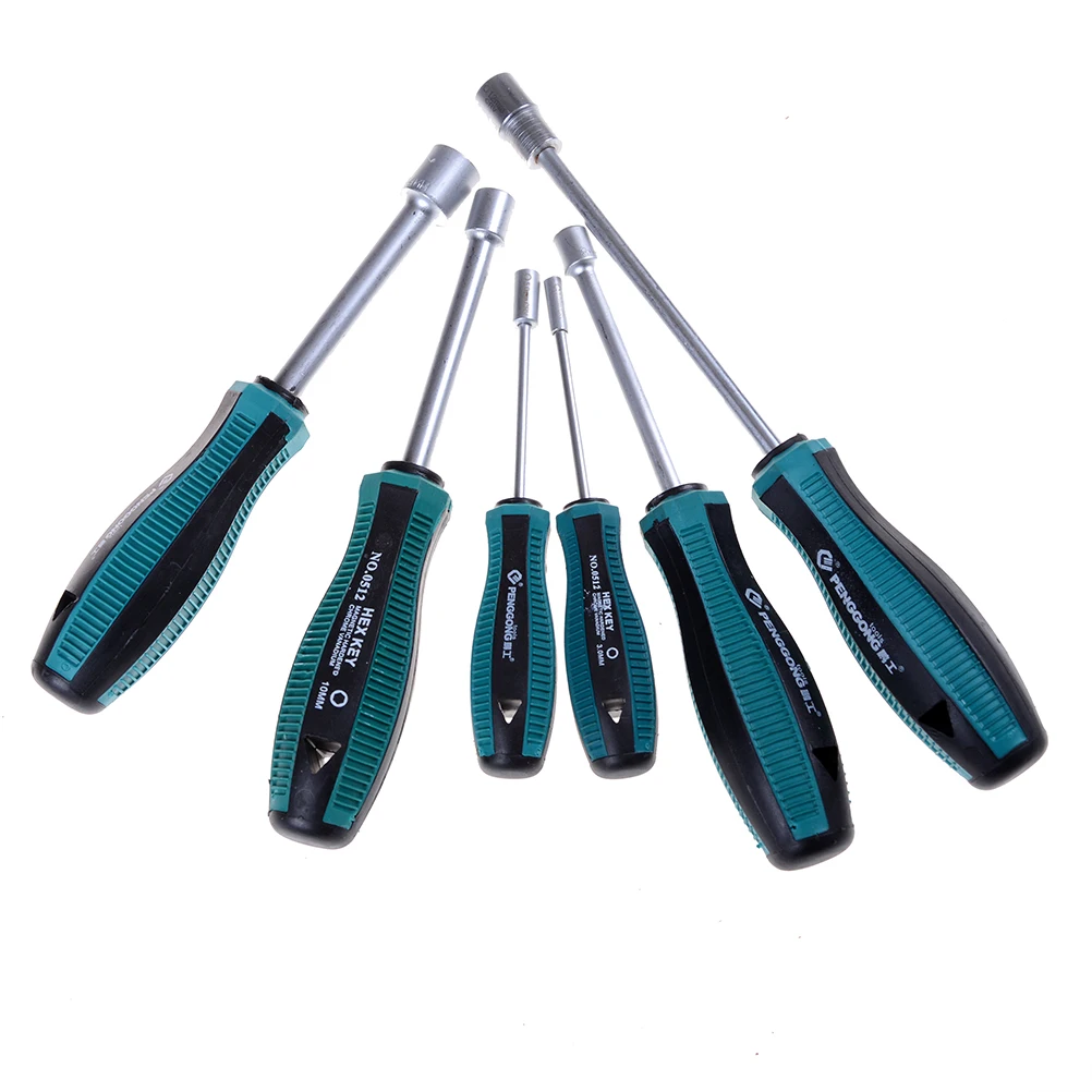 New 3 9mm Metal Socket Driver Hex Nut Key Wrench Screwdriver Nutdriver Hand Tool High Quality