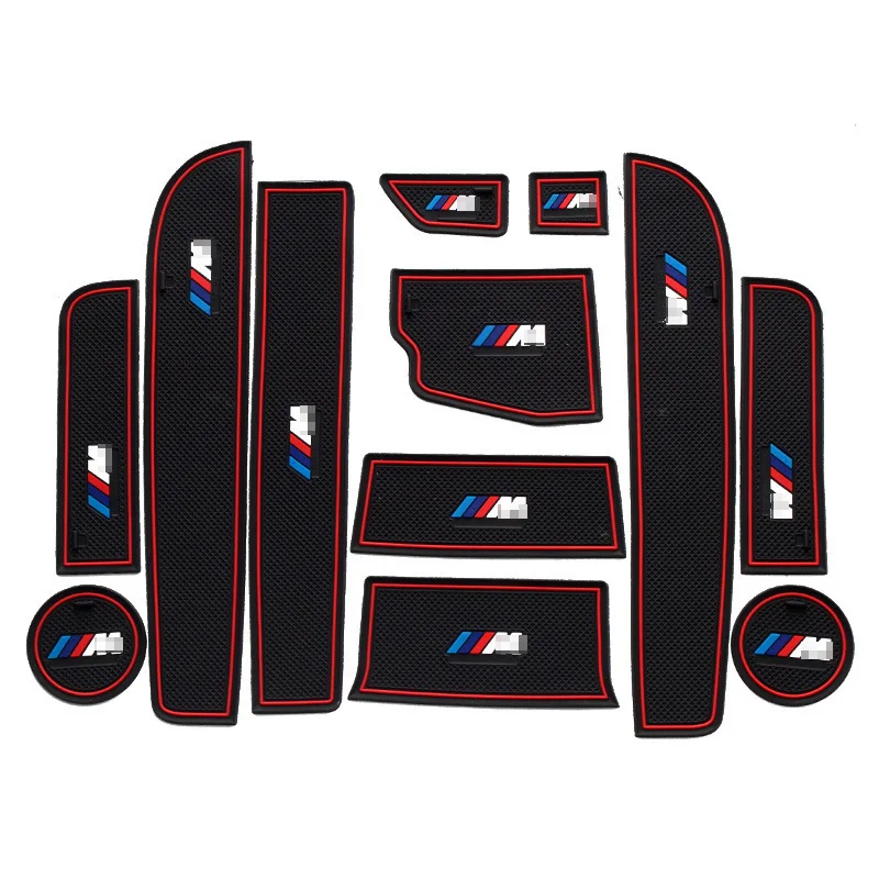 

12Pcs Lot Car Interior Upholstery For BMW 14-15 5 Series Rubber Mat Car Accessories Non-Slip Mat Auto Accessories Interior