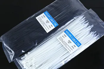 

100pcs Nylon Cable Tie 3*200mm White/ Black Color Self-locking Plastic Wire Zip Tie