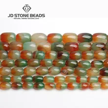 JD бусины из камня бусины из агата в форме барабана полуфабрикаты ручной работы аксессуары для браслетов