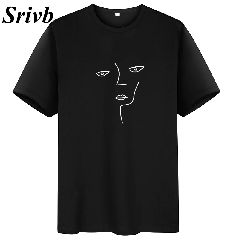 Srivb 2019 летняя новая футболка женская Tumblr черная белая корейская мода женские топы