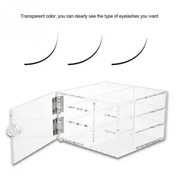 

6 Layers Grafting False Eyelash Storage Box Transparent Acrylic Makeup Storage Case Cosmetic Holder for Eyelash Jewelry Display