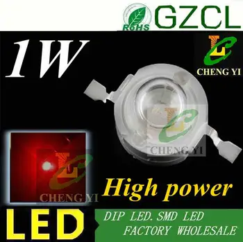 

High Power 1W RED LED LS 35-45LM 620-630NM lamp beads 2.2-2.6V 50PCS free shipping