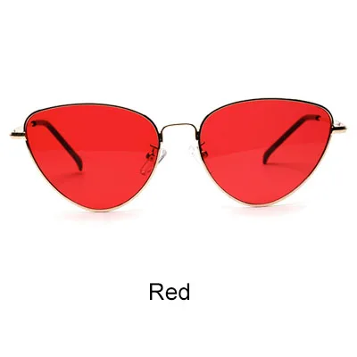 TWO Oclock, новинка, кошачий глаз, женские солнцезащитные очки, тонированные цветные линзы, Винтажные Солнцезащитные очки, женские очки, красные, UV400, солнцезащитные очки 8A1747 - Цвет линз: Красный