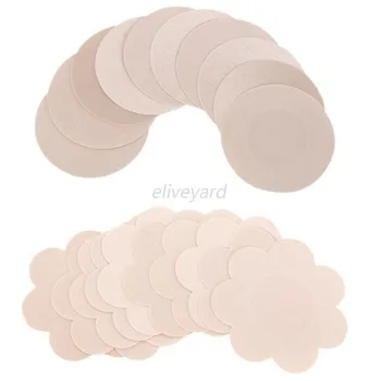 

Female Nipple Covers Pads Patches Self Adhesive Disposable Sexy Nipple Cover Pads Round flower-shaped Intimates