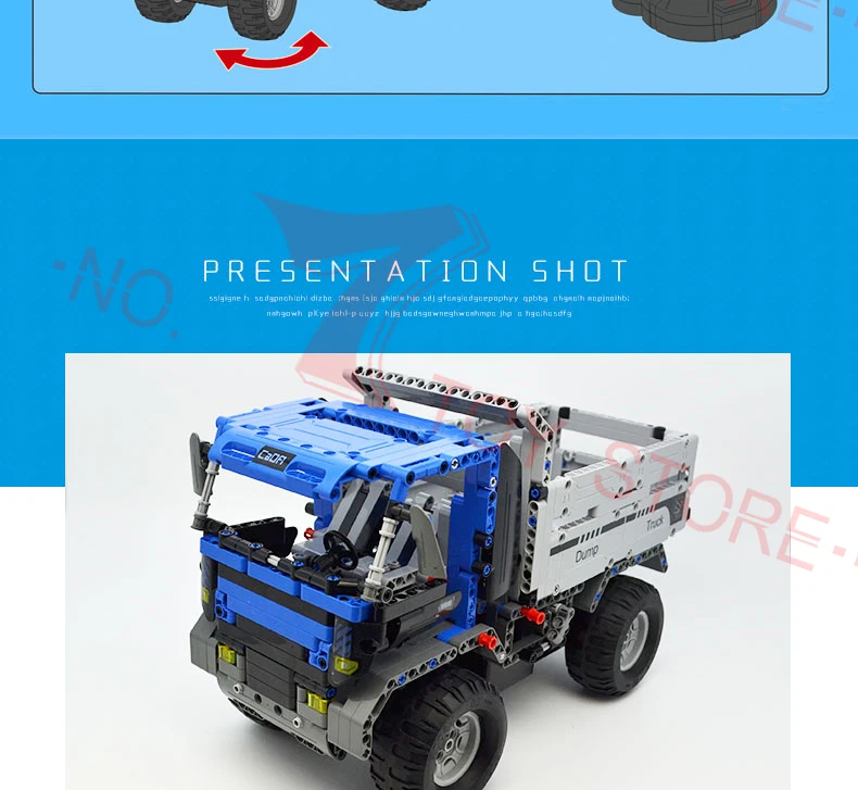 638 шт. Technic серия самосвал с ДУ строительные блоки кирпичики город инженерное строительство самосвал автомобиль Brinquedos игрушки для детей мальчиков