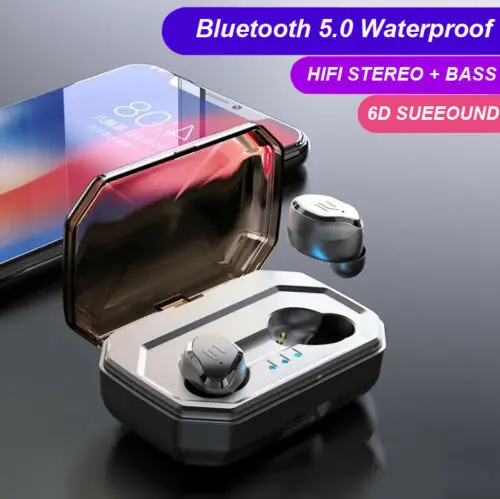 Мини беспроводные Bluetooth наушники водонепроницаемые Близнецы стерео наушники-вкладыши Дамская мода мини крутые наушники